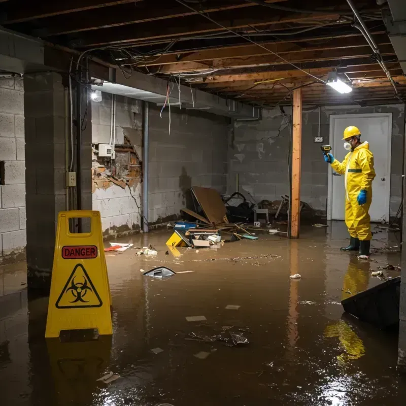 Flooded Basement Electrical Hazard in Finley, WA Property